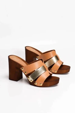 LUIGI DESIGN - Δερμάτινα Clogs με Τρουκς