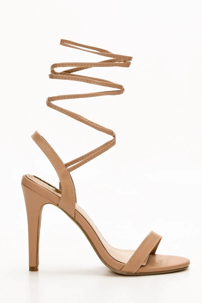 LUIGI DESIGN - Πέδιλα Lace Up με Ανοιχτή Φτέρνα 1 LUIGI DESIGN - Πέδιλα Lace Up με Ανοιχτή Φτέρνα