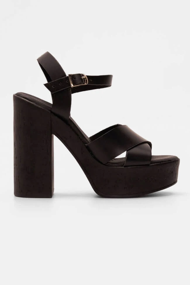 LUIGI DESIGN - Πέδιλα με Φελλό & Χιαστί Λουράκια 2 LUIGI DESIGN - Πέδιλα με Φελλό & Χιαστί Λουράκια - Image 2