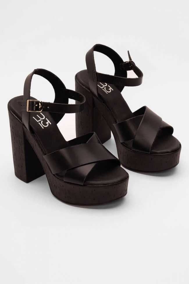 LUIGI DESIGN - Πέδιλα με Φελλό & Χιαστί Λουράκια 3 LUIGI DESIGN - Πέδιλα με Φελλό & Χιαστί Λουράκια - Image 3