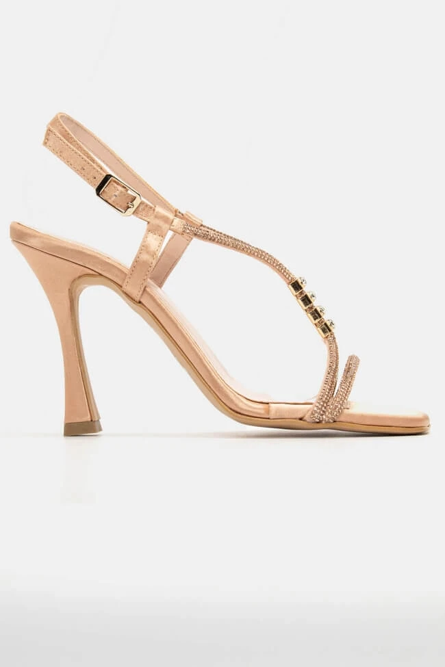 LUIGI DESIGN - Πέδιλα Σατέν με Strass & Διακοσμητικές Πέτρες 5 LUIGI DESIGN - Πέδιλα Σατέν με Strass & Διακοσμητικές Πέτρες - Image 5