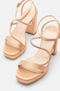 LUIGI DESIGN - Πέδλα Σατέν με Strass -Papoutsi Greece luigi design pedla saten me strass 95201 4adt