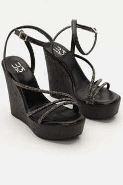 LUIGI DESIGN - Πλατφόρμες με Φελλό & Strass