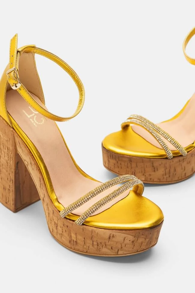 LUIGI DESIGN - Πέδιλα με Φελλό & Strass 4 LUIGI DESIGN - Πέδιλα με Φελλό & Strass - Image 4