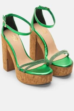 LUIGI DESIGN - Πέδιλα με Φελλό & Strass