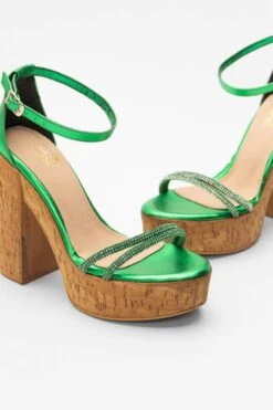 LUIGI DESIGN - Πέδιλα με Φελλό & Strass -Papoutsi Greece luigi design platformes me fello strass 94715 p809