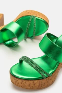 LUIGI DESIGN - Mules με Φελλό & Strass -Papoutsi Greece luigi design platformes me fello strass 94865 ezv5