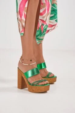 LUIGI DESIGN - Mules με Φελλό & Strass -Papoutsi Greece luigi design platformes me fello strass 94865 oko5