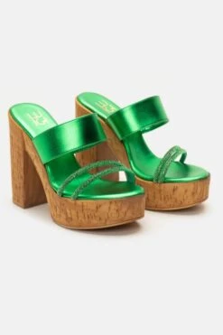 LUIGI DESIGN - Mules με Φελλό & Strass