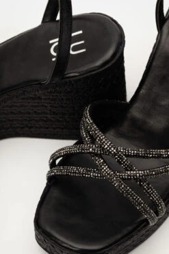 LUIGI DESIGN - Πλατφόρμες με Λουριά απο Strass -Papoutsi Greece luigi design platformes me louria apo strass 94423 xeyr