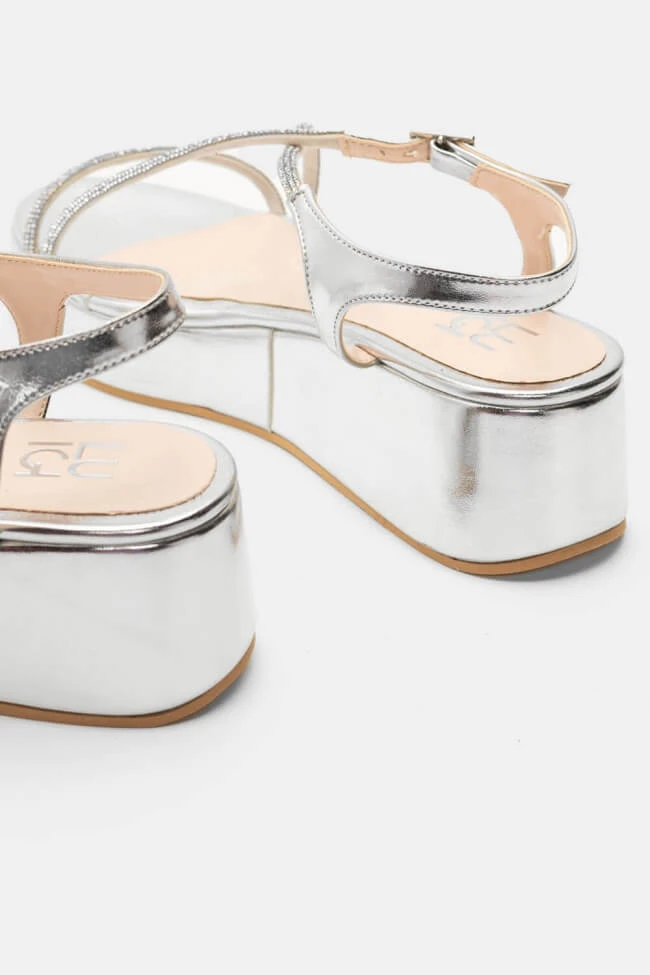 LUIGI DESIGN - Πλατφόρμες με Χιαστί Λουράκια απο Strass 5 LUIGI DESIGN - Πλατφόρμες με Χιαστί Λουράκια απο Strass - Image 5