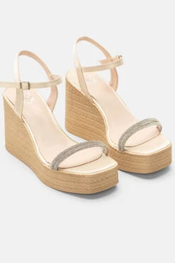 LUIGI DESIGN - Πλατφόρμες Σατέν με Strass -Papoutsi Greece luigi design platformes saten me strass 94653 ktby 1