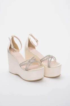 LUIGI DESIGN - Πλατφόρμες Σατέν με Χιαστί Λουράκια απο Strass 7 LUIGI DESIGN - Πλατφόρμες Σατέν με Χιαστί Λουράκια απο Strass -Papoutsi Greece luigi design platformes saten me xiasti lourakia a 92093 kfjn