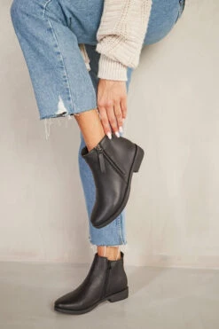 Μποτάκια Αστραγάλου με Διακοσμητικό Φερμουάρ