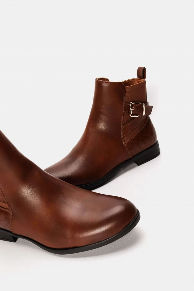 Μποτάκια Αστραγάλου με Λεπτομέρεια Croco 5 Μποτάκια Αστραγάλου με Λεπτομέρεια Croco - Image 5