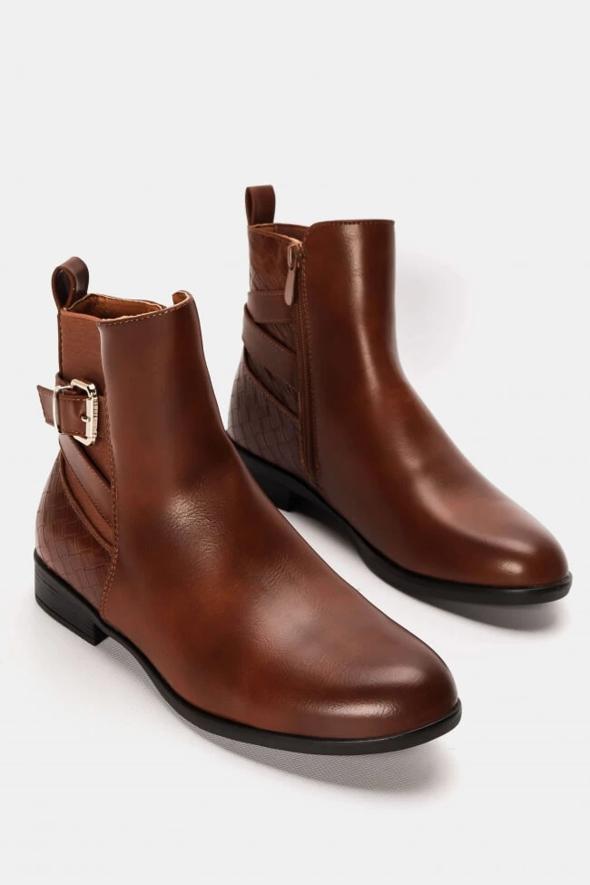 Μποτάκια Αστραγάλου με Λεπτομέρεια Croco 2 Μποτάκια Αστραγάλου με Λεπτομέρεια Croco - Image 2