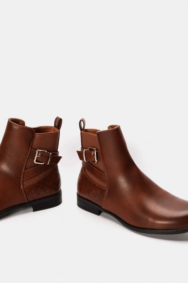 Μποτάκια Αστραγάλου με Λεπτομέρεια Croco 4 Μποτάκια Αστραγάλου με Λεπτομέρεια Croco - Image 4