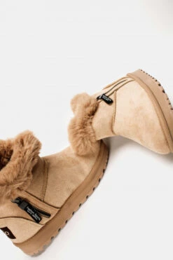 Μποτάκια με Επένδυση Γούνας & Διακοσμητικό Φερμουάρ -Papoutsi Greece mpotakia me ependusi gounas diakosmitiko fermouar 78053 i53p