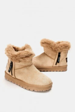 Μποτάκια με Επένδυση Γούνας & Διακοσμητικό Φερμουάρ -Papoutsi Greece mpotakia me ependusi gounas diakosmitiko fermouar 78053 rltw