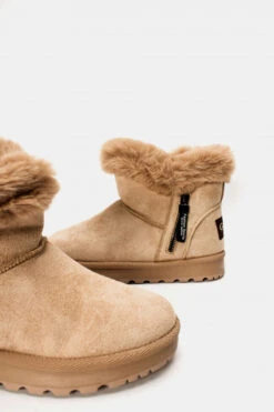 Μποτάκια με Επένδυση Γούνας & Διακοσμητικό Φερμουάρ -Papoutsi Greece mpotakia me ependusi gounas diakosmitiko fermouar 78053 xit2