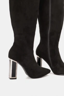 Μπότες με Μεταλλική Λεπτομέρειεα στο Τακούνι -Papoutsi Greece mpotes me metalliki leptomereiea sto takouni 75319 61sr