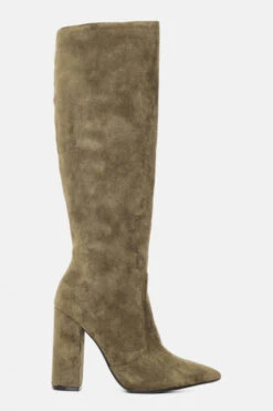 Μπότες Μυτερες Suede