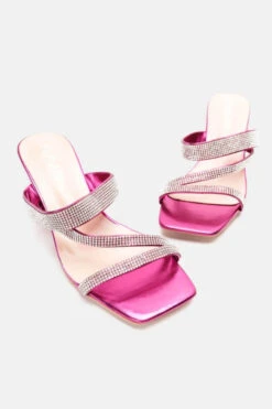 Mules με Τετράγωνη Μύτη & Strass 8 Mules με Τετράγωνη Μύτη & Strass -Papoutsi Greece mules me tetragwni muti strass 90161 3tl6