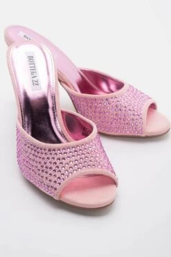 Mules Suede με Strass -Papoutsi Greece mules suede me strass 92037 lado