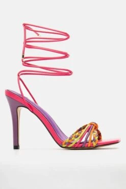 Πέδιλα Lace Up με Πλεξούδα