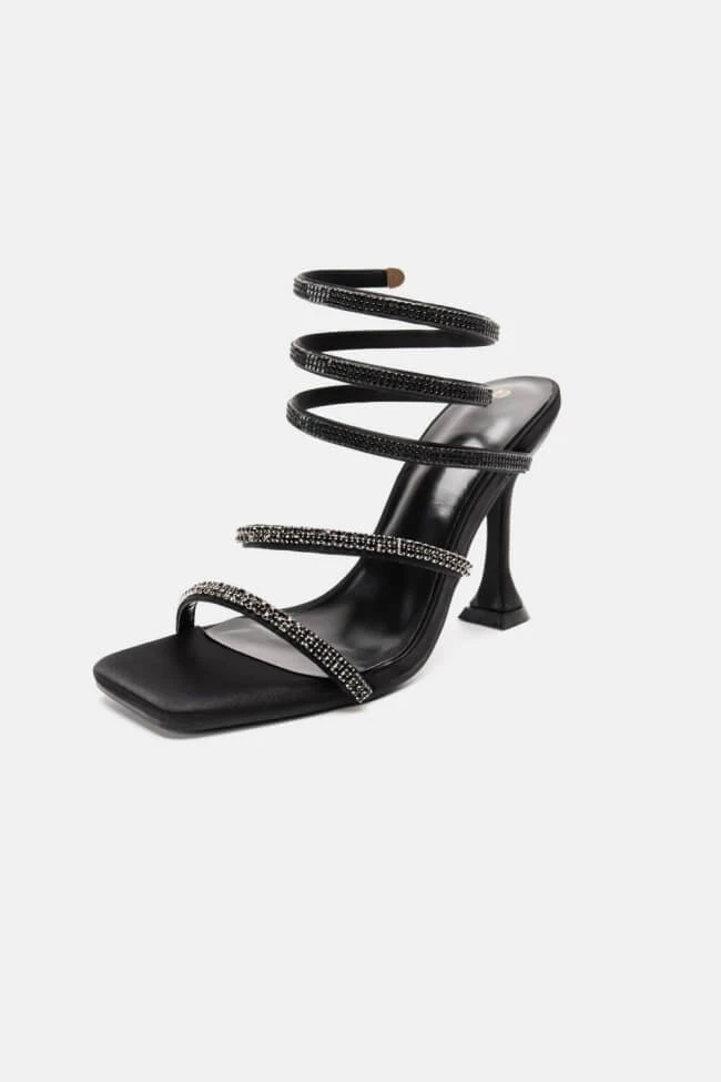 Πέδιλα με Ιδιαίτερο Τακούνι & Περιστρεφόμενο Λουράκι απο Strass 4 Πέδιλα με Ιδιαίτερο Τακούνι & Περιστρεφόμενο Λουράκι απο Strass - Image 4