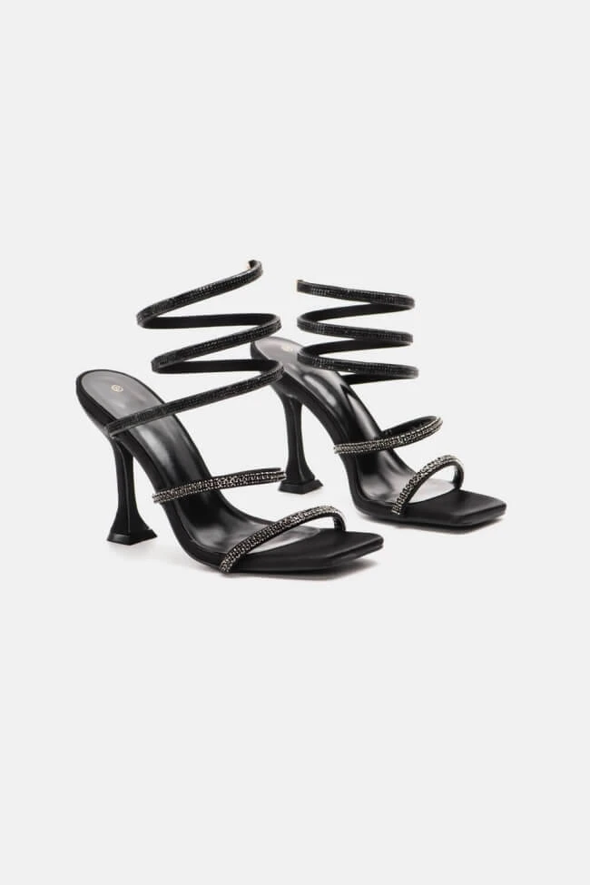 Πέδιλα με Ιδιαίτερο Τακούνι & Περιστρεφόμενο Λουράκι απο Strass 3 Πέδιλα με Ιδιαίτερο Τακούνι & Περιστρεφόμενο Λουράκι απο Strass - Image 3