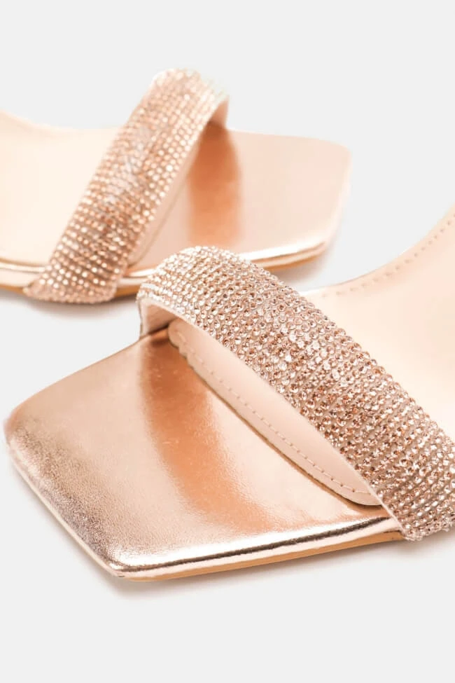 Πέδιλα με Ιδιαίτερο Τακούνι & Strass 4 Πέδιλα με Ιδιαίτερο Τακούνι & Strass - Image 4