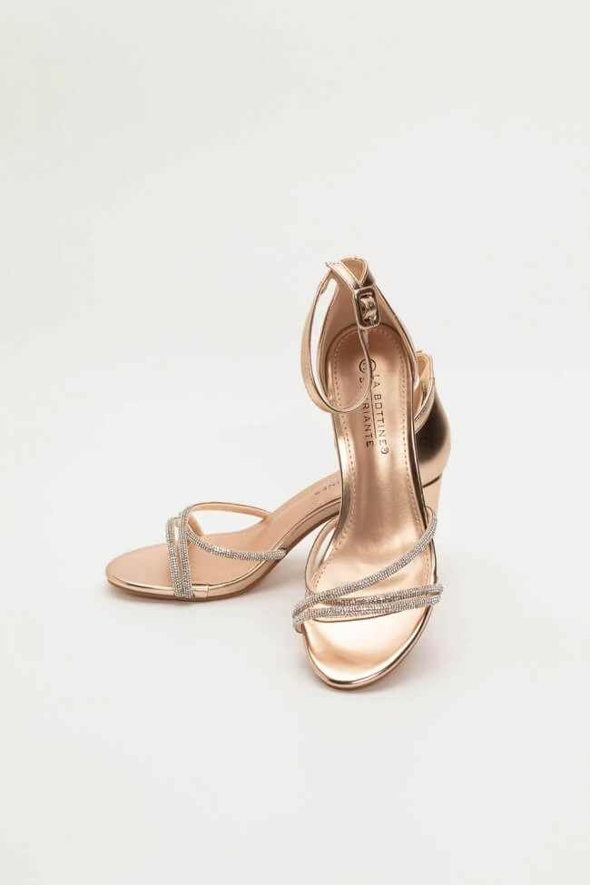 Πέδιλα με Μεσαίο Τακούνι & Strass 4 Πέδιλα με Μεσαίο Τακούνι & Strass - Image 4