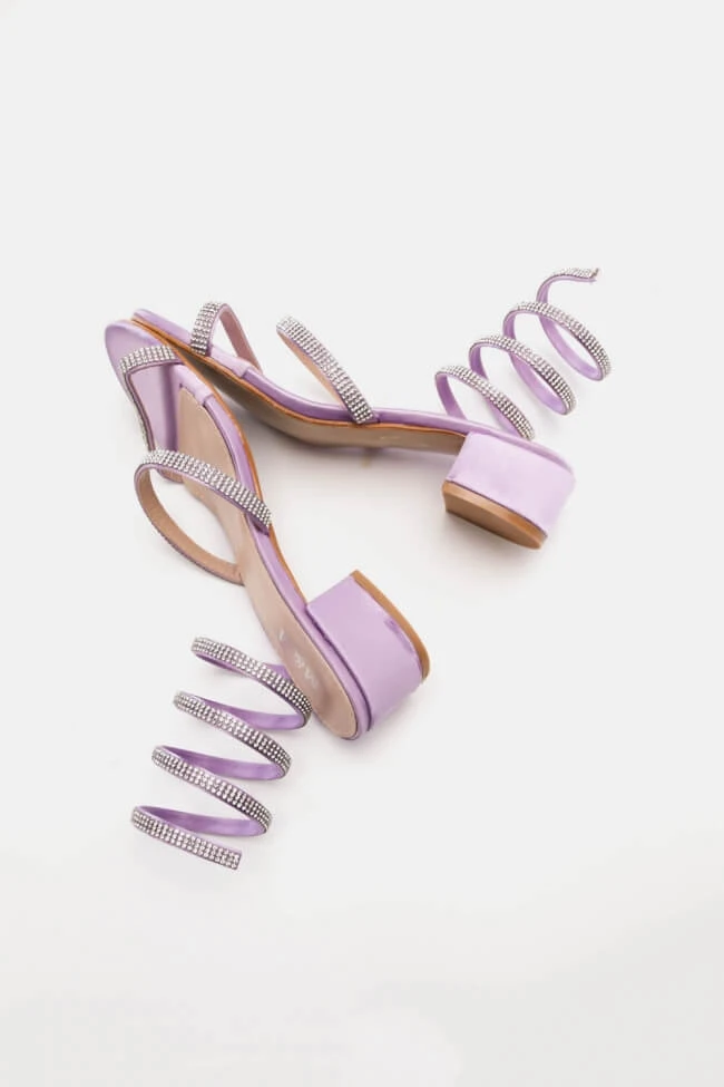 Πέδιλα με Χαμηλό Τακούνι & Περιστρεφόμενο Λουράκι απο Strass 5 Πέδιλα με Χαμηλό Τακούνι & Περιστρεφόμενο Λουράκι απο Strass - Image 5