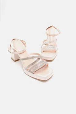 Πέδιλα Σατέν Εξώφτερνα με Λουριά απο Strass & Φιάπα -Papoutsi Greece pedila saten ekswfterna me louria apo strass fiapa 90465 ivky