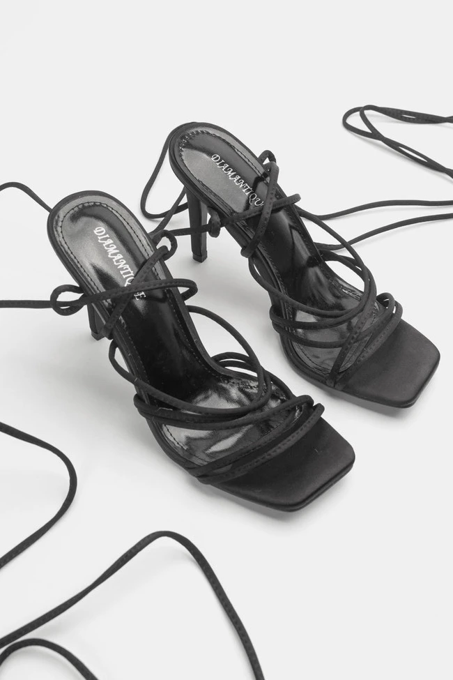 Πέδιλα Σατέν Lace Up 2 Πέδιλα Σατέν Lace Up - Image 2