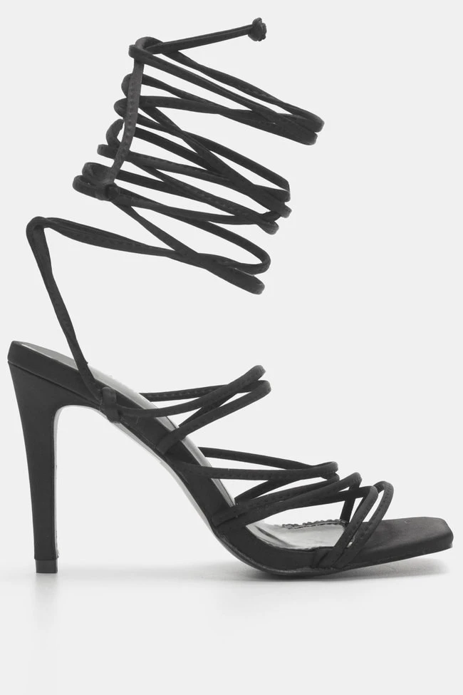 Πέδιλα Σατέν Lace Up 1 Πέδιλα Σατέν Lace Up