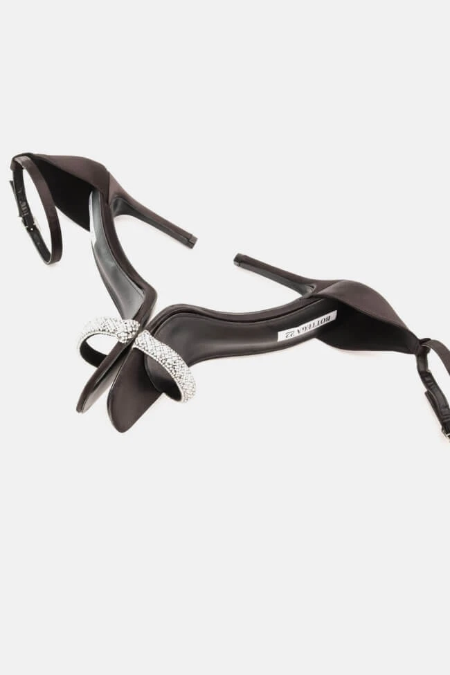 Πέδιλα Σατέν με Διακοσμητικό Λουράκι απο Strass & Πέτρες 5 Πέδιλα Σατέν με Διακοσμητικό Λουράκι απο Strass & Πέτρες - Image 5