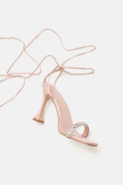 Πέδιλα Σατέν με Ιδιαίτερο Τακούνι & Strass -Papoutsi Greece pedila saten me idiaitero takouni strass 89043 tdyx