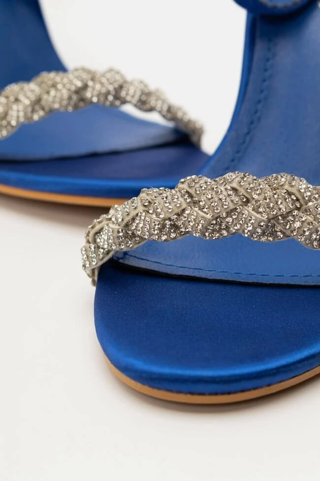 Πέδιλα Σατέν με Πλεξούδα απο Strass 3 Πέδιλα Σατέν με Πλεξούδα απο Strass - Image 3