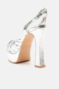 Πέδιλα Snake Print με Ιδιαίτερο Τακούνι & Φιάπα -Papoutsi Greece pedila snake print me idiaitero takouni fiapa 90381 gcmc