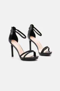 Πέδιλα Στιλέτο με Φερμουάρ & Strass 7 Πέδιλα Στιλέτο με Φερμουάρ & Strass -Papoutsi Greece pedila stileto me fermouar strass 90781 7mj5