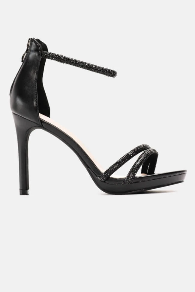 Πέδιλα Στιλέτο με Φερμουάρ & Strass 2 Πέδιλα Στιλέτο με Φερμουάρ & Strass - Image 2