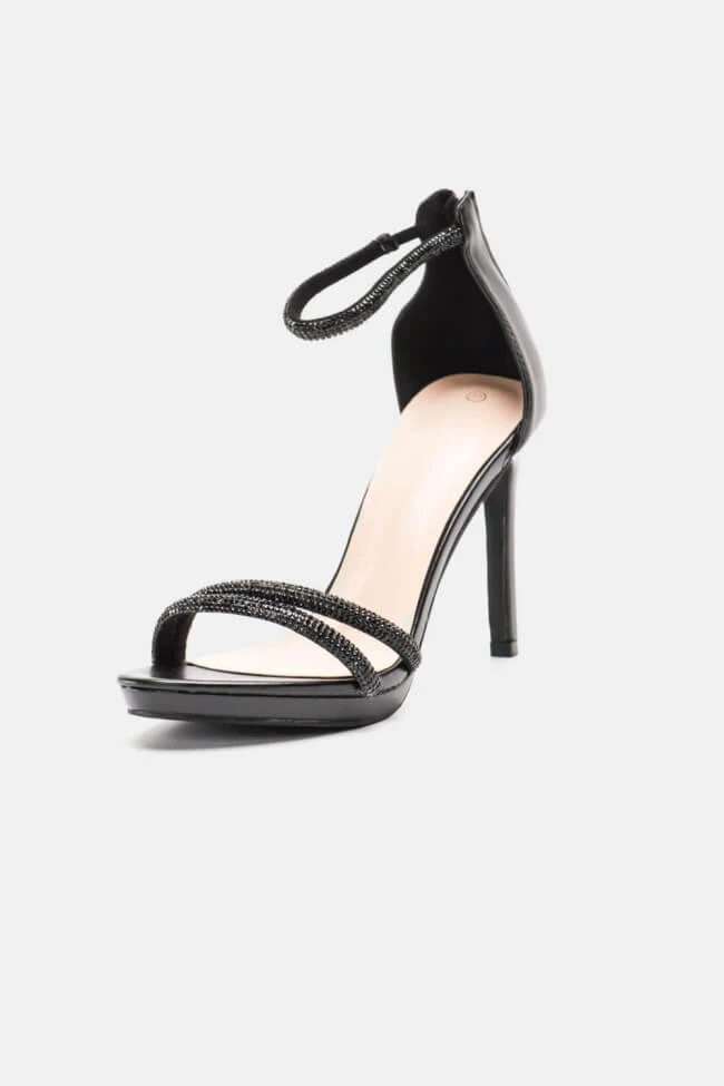 Πέδιλα Στιλέτο με Φερμουάρ & Strass 4 Πέδιλα Στιλέτο με Φερμουάρ & Strass - Image 4