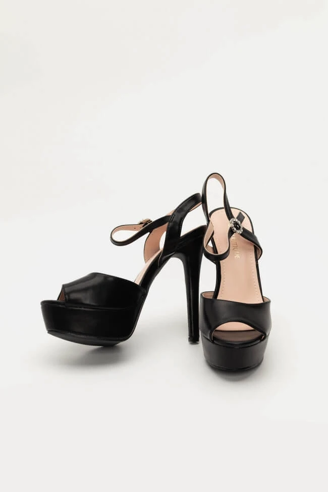 Πέδιλα Στιλέτο με Φιάπα & Τόκα απο Strass 4 Πέδιλα Στιλέτο με Φιάπα & Τόκα απο Strass - Image 4