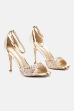 Πέδιλα Στιλέτο με Strass -Papoutsi Greece pedila stileto me strass 90187 moiz