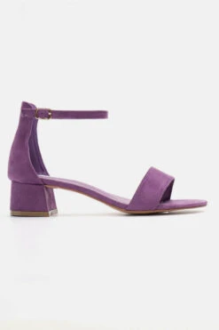 Πέδιλα Suede με Χαμηλό Τακούνι