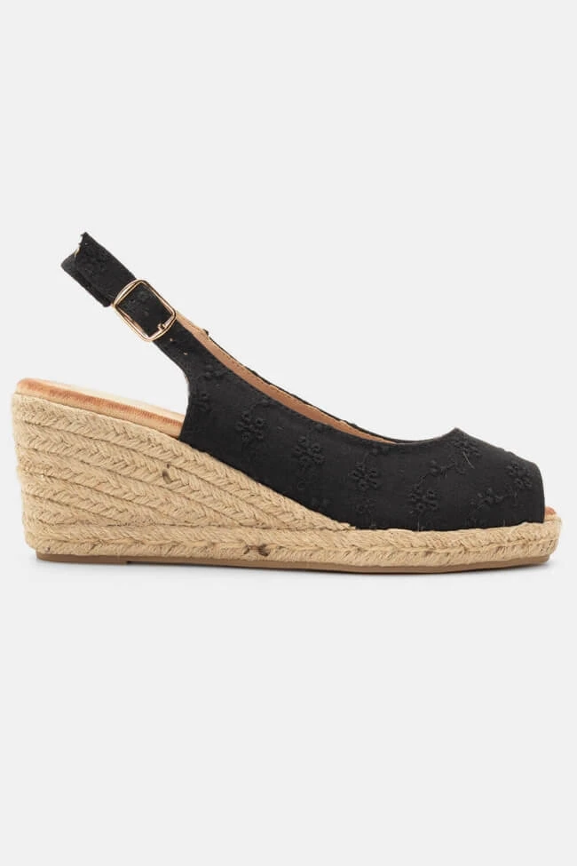 Πλατφόρμες Εσπαντρίγιες Peep Toe με Κέντημα 2 Πλατφόρμες Εσπαντρίγιες Peep Toe με Κέντημα - Image 2