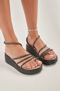 Πλατφόρμες με Λουράκια απο Strass