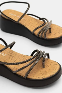 Πλατφόρμες με Λουράκια απο Strass -Papoutsi Greece platformes me lourakia apo strass 95719 sdw3